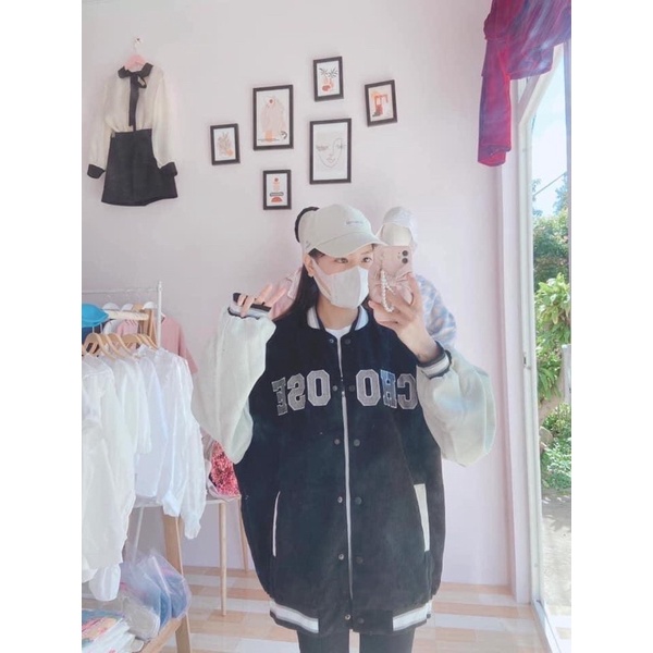 [Chất Siêu Đẹp] Áo Khoác Bomber Nhung Kaki 2 lớp Chữ CHOOSE Chống nắng Phù Hợp Nam và Nữ