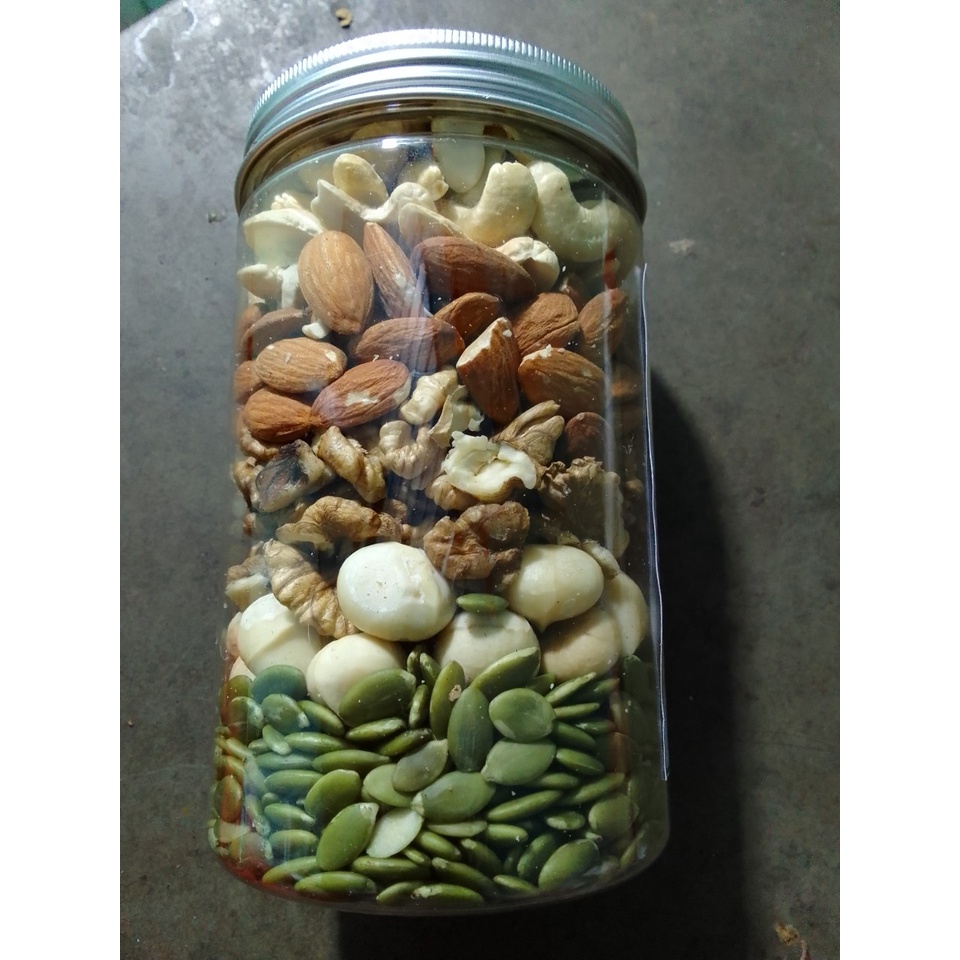 Hạt Dinh Dưỡng Mix 5 Loại - Hũ 500g - Nhân Hạt Sấy Nguyên Vị