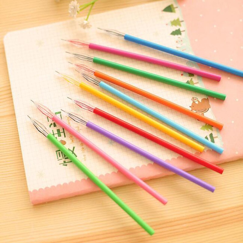Set bút mực 12 màu kiểu đầu kim cương tiện lợi cho văn phòng/ trường học