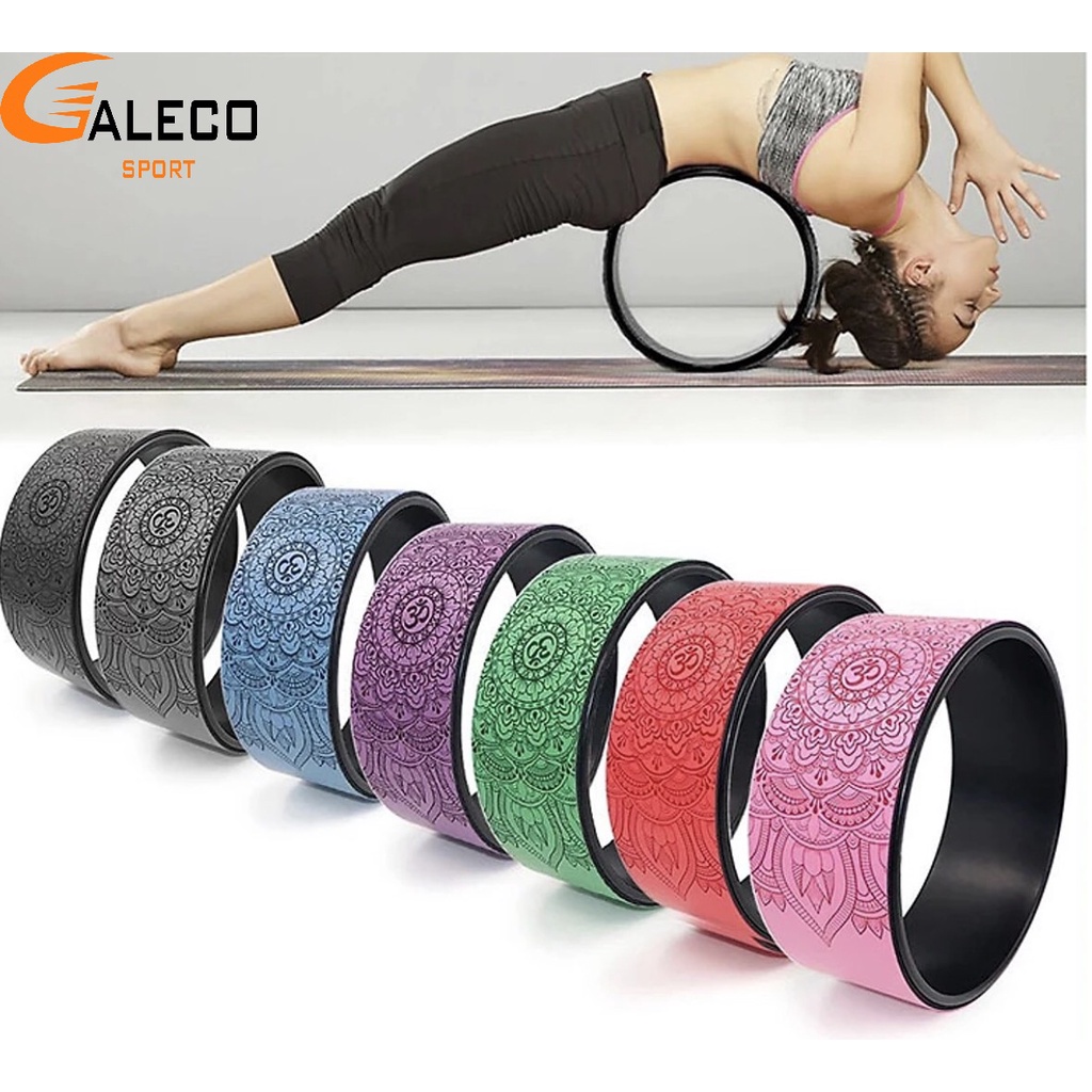 Vòng tập yoga bọc cao su Pu cao cấp chống trơn trượt 100% khung nhựa ABS in hoa văn