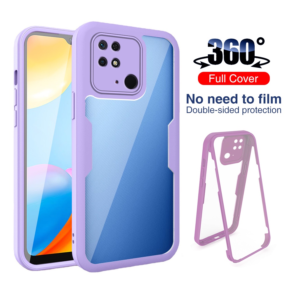 Ốp Điện Thoại PC + TPU Hai Mặt Bảo Vệ 360 Độ Chống Rơi Vỡ Cho Xiaomi Redmi 12C 10C 10 C C10C Redmi10C 12C