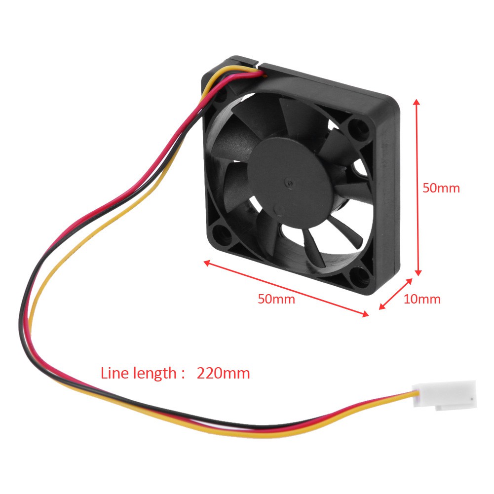 12V 3 Pin CPU 5cm Cooling Cooler Fan Heatsinks Radiator for PC Computer