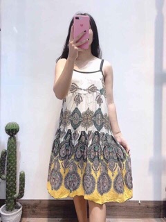Váy lanh 2 dây bầu