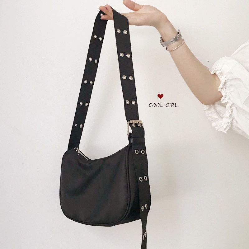 Túi Đeo Chéo Chất Liệu Nilon Phong Cách retro Thời Trang Hàn Quốc Cho Nữ