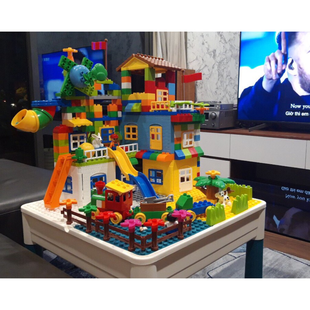Lego Duplo 242 chi tiết đồ chơi lắp ráp mô hình xây dựng cho bé chất liệu nhựa ABS an toàn