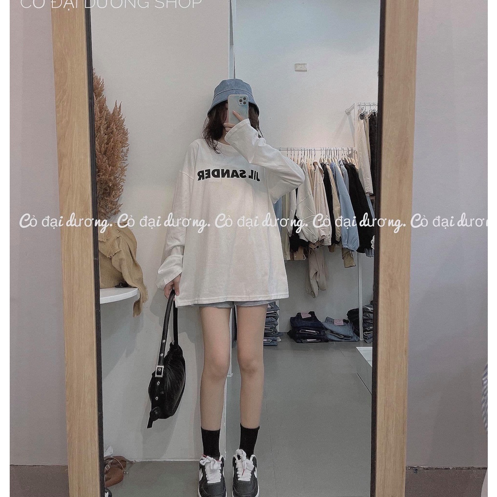 Áo phông thu đông tay dài ống xuông chữ JIL SANDER -Mã 3158 ( kèm ảnh thật ) | BigBuy360 - bigbuy360.vn