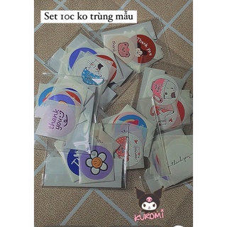 Set 10 sticker thank you chiết lẻ