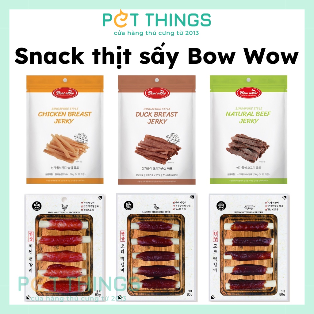 Snack thịt sấy cho chó Bow Wow Hàn Quốc