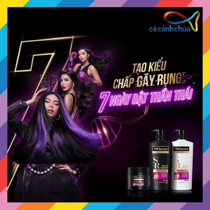 Combo Tresemme Salon Rebond Cho tóc hư tổn do tạo kiểu với Công Nghệ Tái Kết Nối giúp ngăn gãy rụng: Gội 640g & Xả 620g