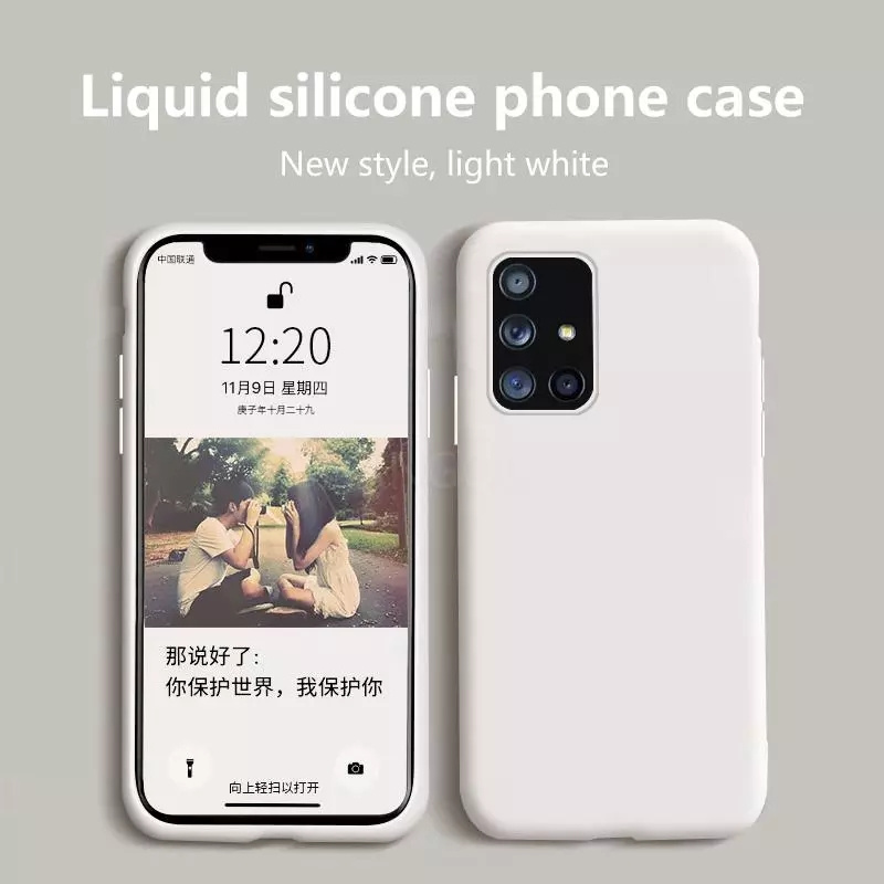 Ốp điện thoại silicon màu trơn dẻo mềm cho For Samsung Galaxy A50 A22 A71 A70 A70s A50s A30s A51 A72 A52 4G 5G