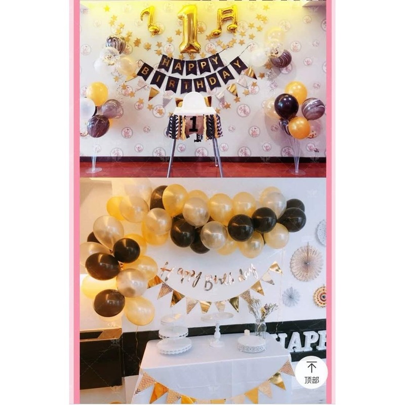 Dây Cờ Treo Màu Vàng/Bạc Với Dây Treo Thiết Kế zigzag Dùng Trang Trí Tiệc