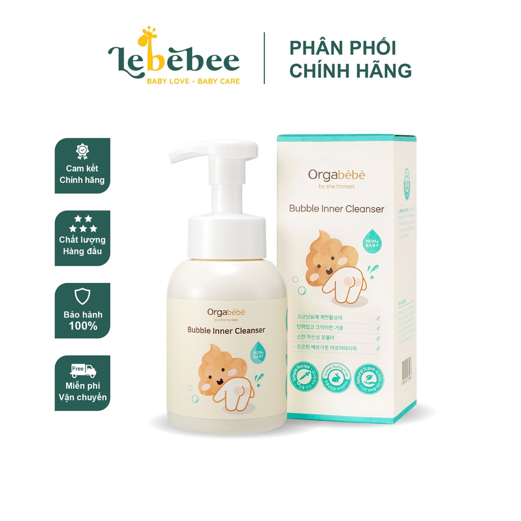 Dung dịch vệ sinh vùng kín và mông cho bé hữu cơ Orgabebe Hàn Quốc