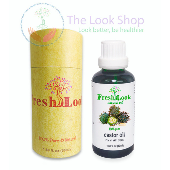 Dầu Thầu dầu nguyên chất Castor Oil FreshLook 50ml- Dầu tự nhiên chăm sóc da, tóc