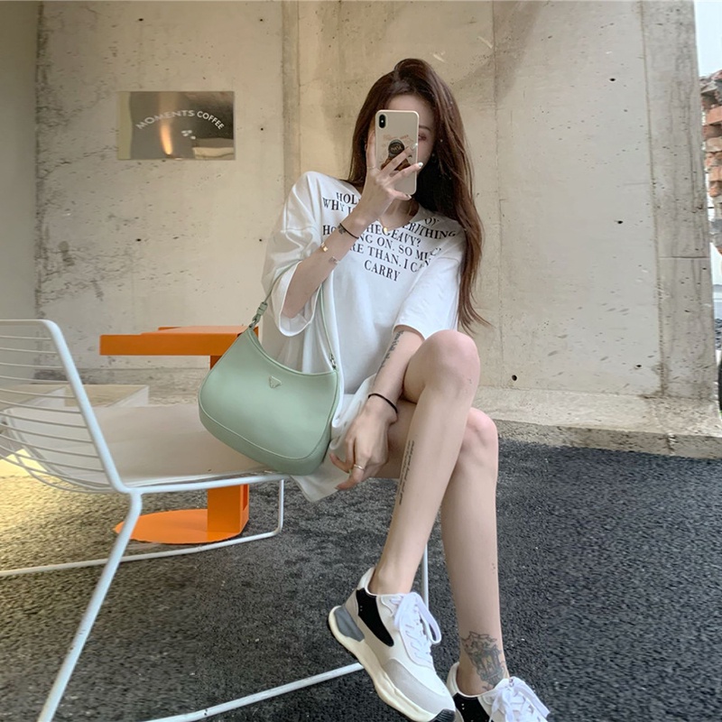 Áo Thun Tay Ngắn Dài Tay Trung Thu Phong Cách Hàn Quốc Xuân Hè