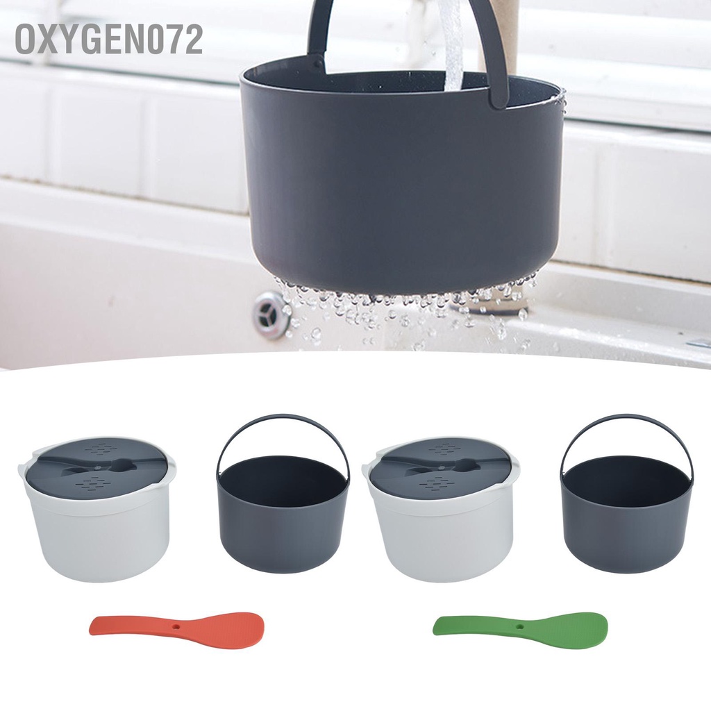 Bộ Nồi Hấp 2L Chất Liệu PP Cấp Thực Phẩm Kèm Nắp Và Muỗng Có Thể Dùng Trong Lò Vi Sóng