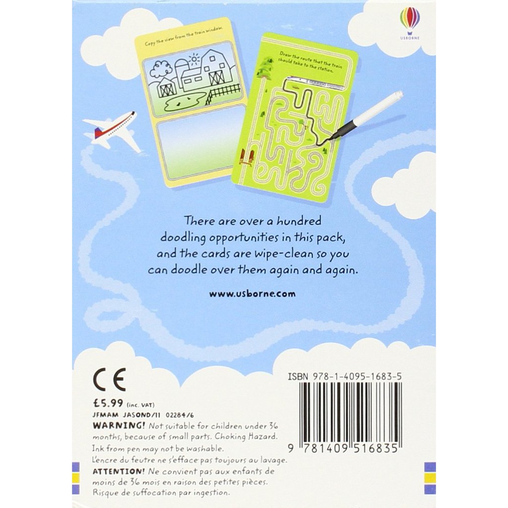 Sách Usborne - Tập vẽ theo chủ đề tiếng Anh: Travel Doodles