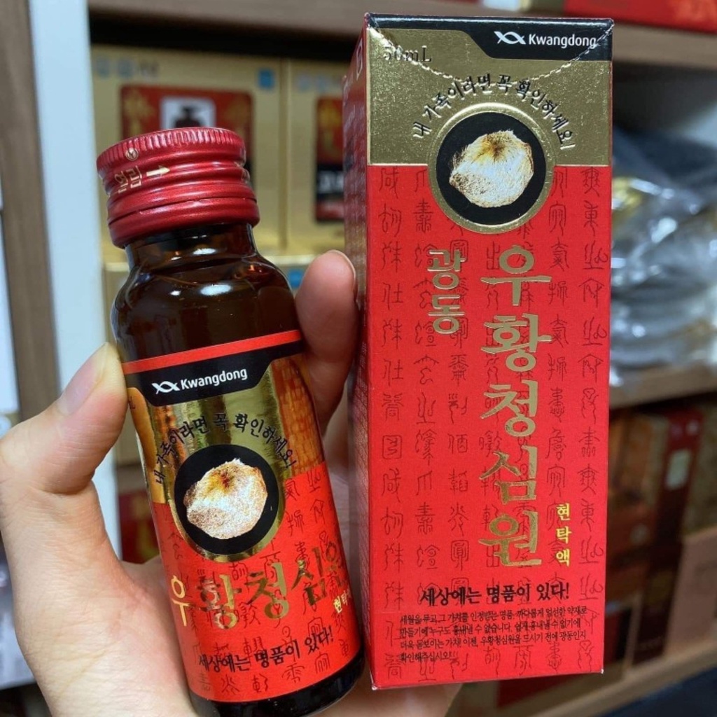 An cung ngưu hoàng hoàn tổ kén đỏ Kwangdong Hàn Quốc dạng nước 10 chai x 50ml