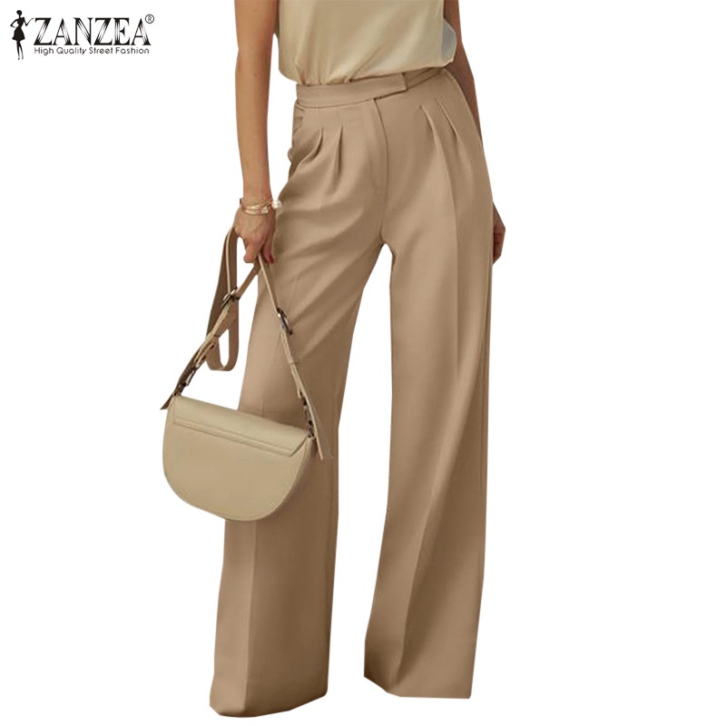 Quần dài ZANZEA ống rộng thời trang nữ tính