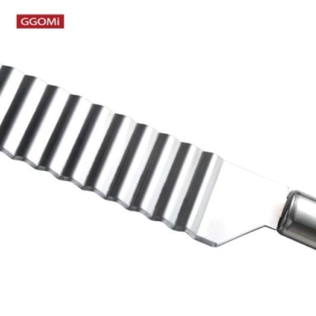 Dao sóng cắt Lát củ quả GGOMI Hàn Quốc Tay Cầm Hợp Kim Cao Cấp - Dao cuộn Sóng Cắt Khoai Tây, Cà Rốt, Rau Củ