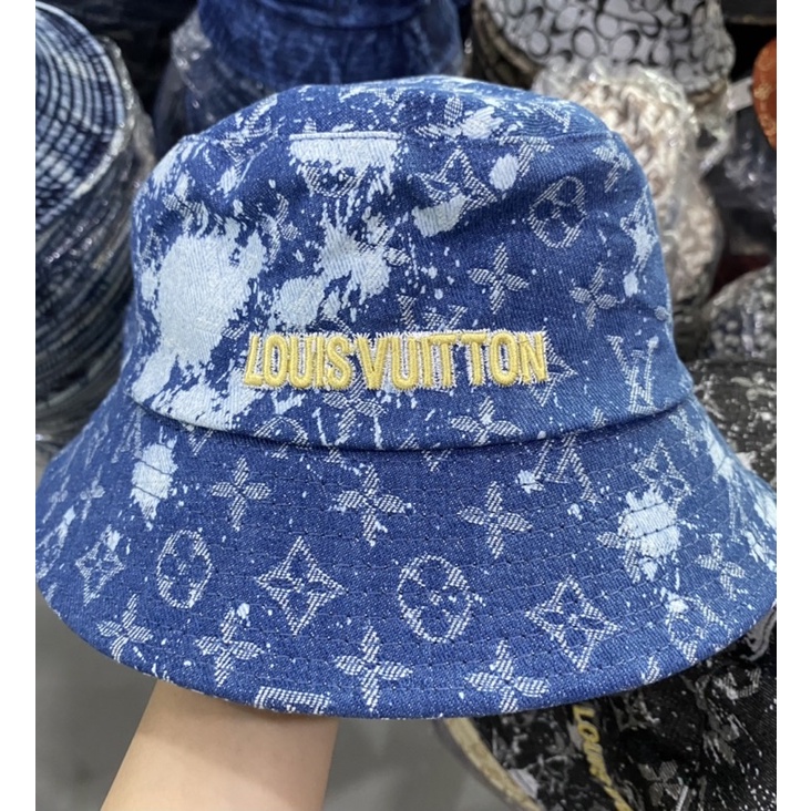 Nón bucket nam nữ, nón vành cụp vải jeans loang thời trang, phong cách
