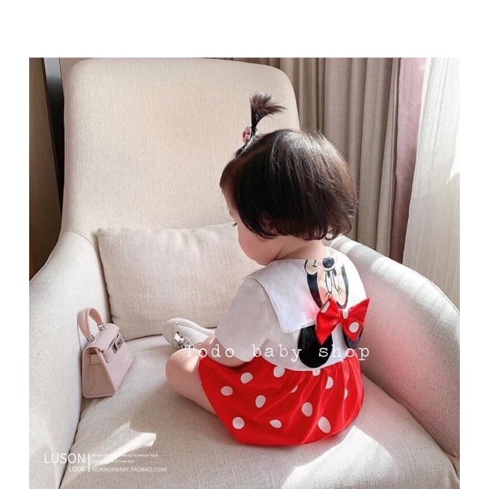 ẢNH THẬT -  Bodychip, Bodysuit thiết kế bé gái hình chuột mickey xinh xắn