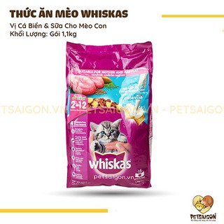THỨC ĂN HẠT WHISKAS CHO MÈO CON VỊ CÁ BIỂN VÀ SỮA GÓI 1KG1