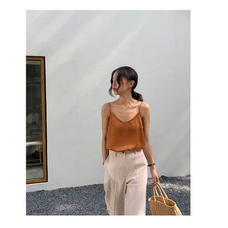 Hàng thiết kế Áo 2 dây lụa nhung cao cấp