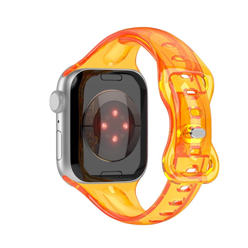 Dây Đeo Bằng Silicone Mềm Trong Suốt Cho Đồng Hồ Apple Watch 45mm 40mm 38mm 41mm 44 iWatch Series 7 / 6 / SE / 5 / 4 / 3