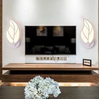Đèn tường LED hình chiếc lá - Thiết kế hiện đại bằng kim loại và acrylic-Phòng ngủ, hành lang