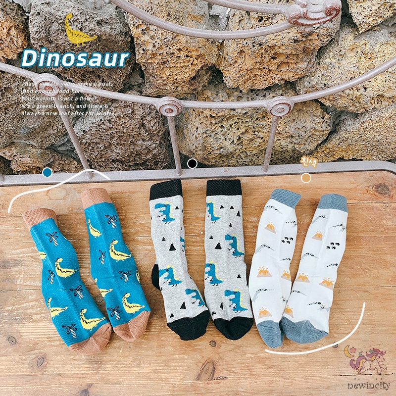 Bộ 3 đôi vớ cotton thiết kế hoạt hình dễ thương thời trang Hàn Quốc dành cho bé trai