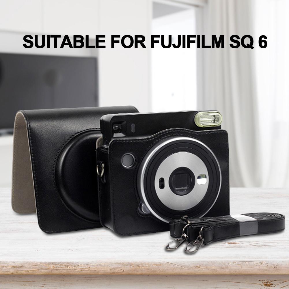 Túi Da Pu Đeo Máy Ảnh Fujifilm Instax Sq6 Kèm Dây Đeo