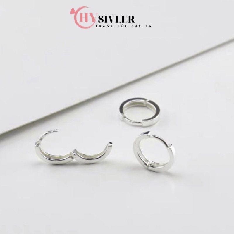 Bông bấm bạc ta nam, nữ, bé gái đeo được bông tai dạng bấm bạc thật giá rẻ CHY SILVER