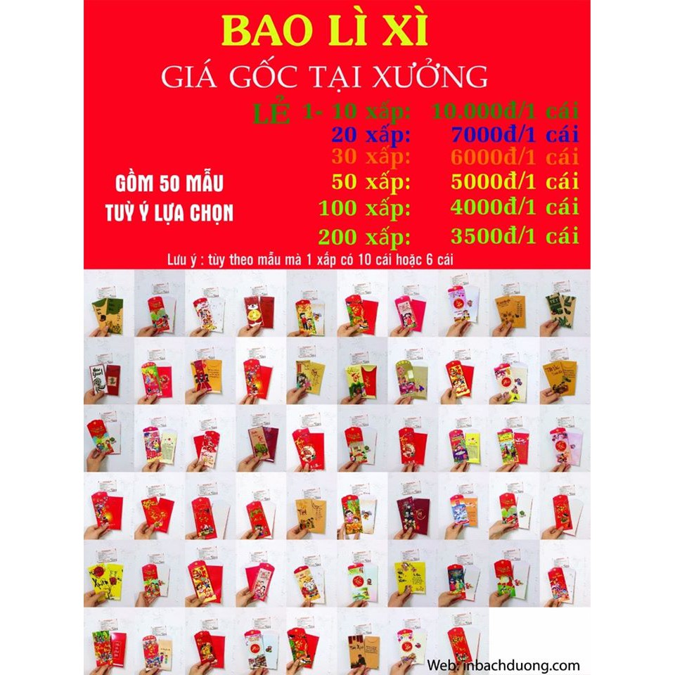 📣BAO LÌ XÌ TẾT📣📣 HÀNG CÓ SẴN-In Bạch Dương