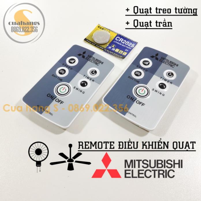 Điều khiển quạt Mitsubishi thay thế kèm pin