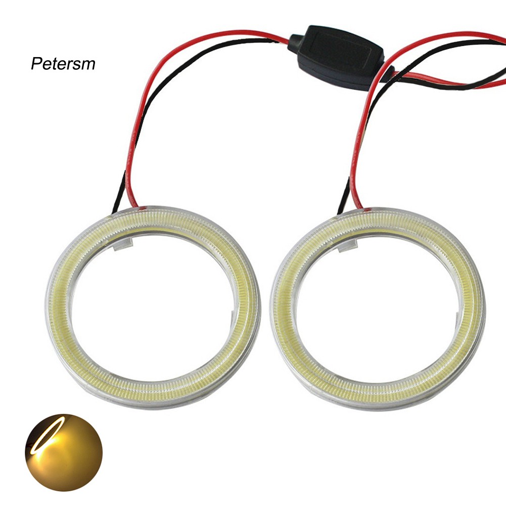 Bộ 2 đèn LED COB 9-14V kích thước 3.5 x 3.5 x 3.5cm sử dụng cho xe hơi