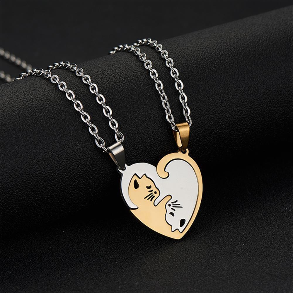 Vòng cổ Mặt Âm Dương Bằng Thép Không Gỉ Thời Trang Cho Cặp Đôi