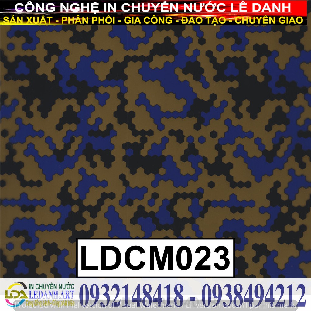 Film in chuyển nước hoa văn quân đội ngụy trang lá cây