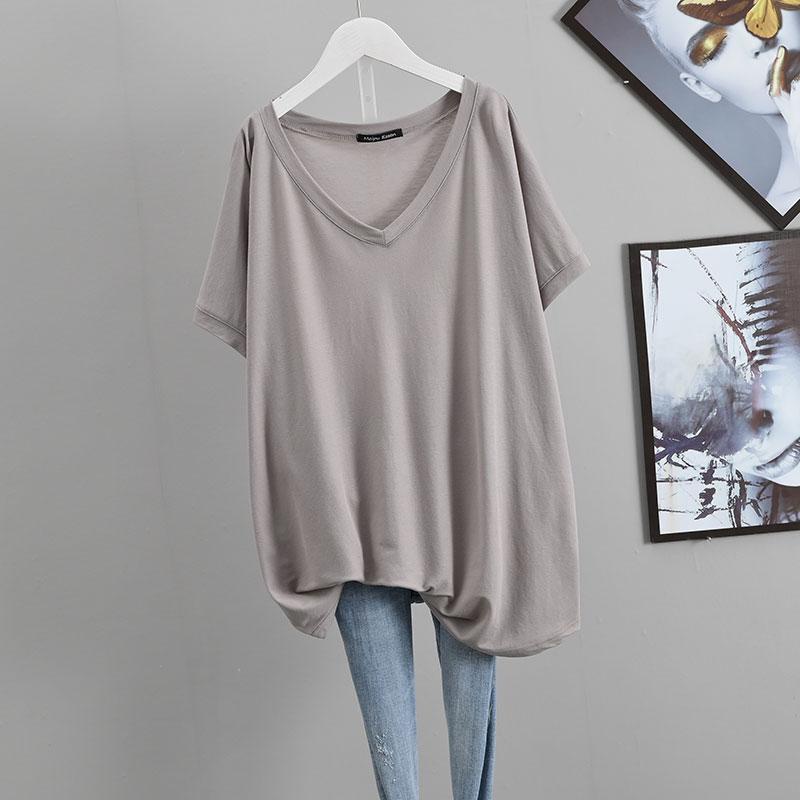 Áo Thun Tay Ngắn oversized Cổ Chữ v
