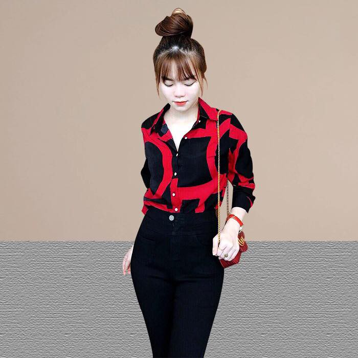 Hot Áo sơ mi nữ xinh chuẩn