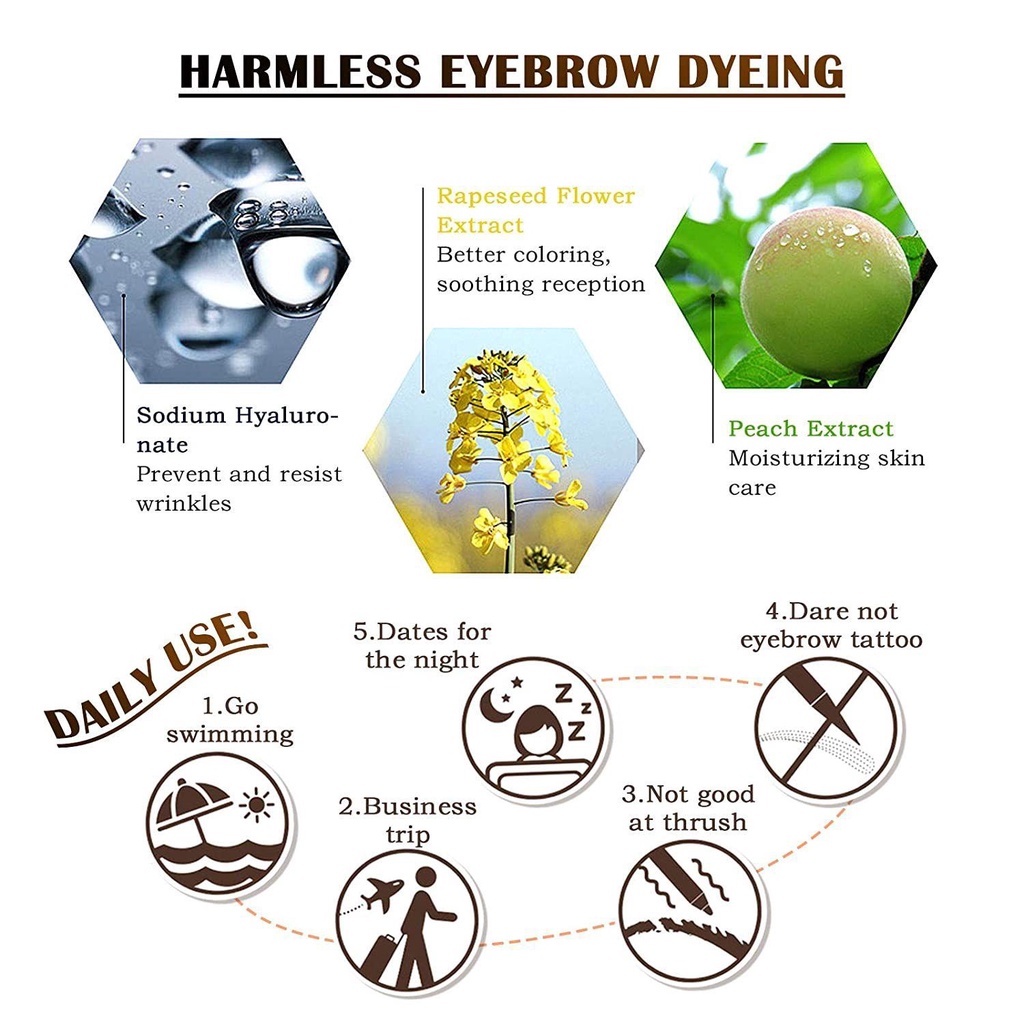 Gel Xăm Lông Mày Dạng Lột Kháng Nước Dễ Lên Màu BORAG