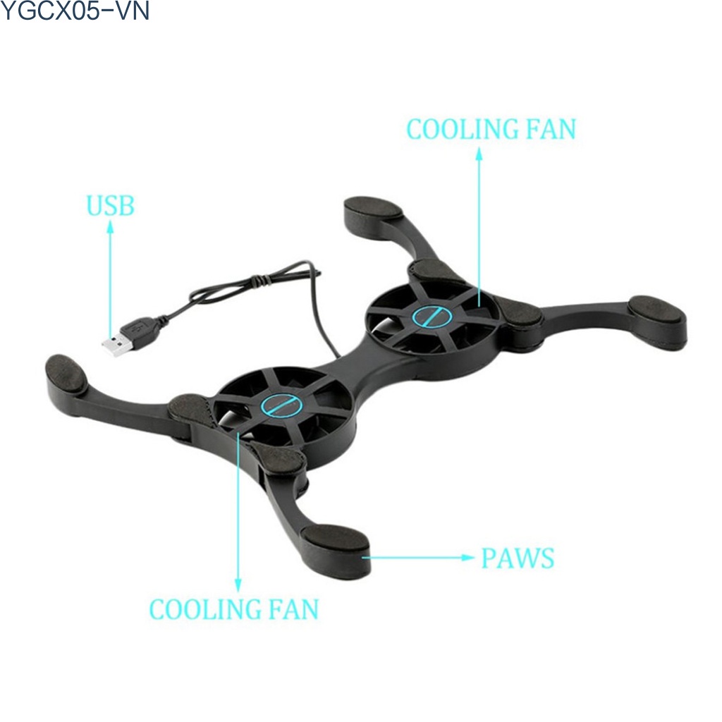 Quạt Tản Nhiệt Usb 2ans Có Đèn Yên Tĩnh Cho Laptop / Notebook Đứng | BigBuy360 - bigbuy360.vn