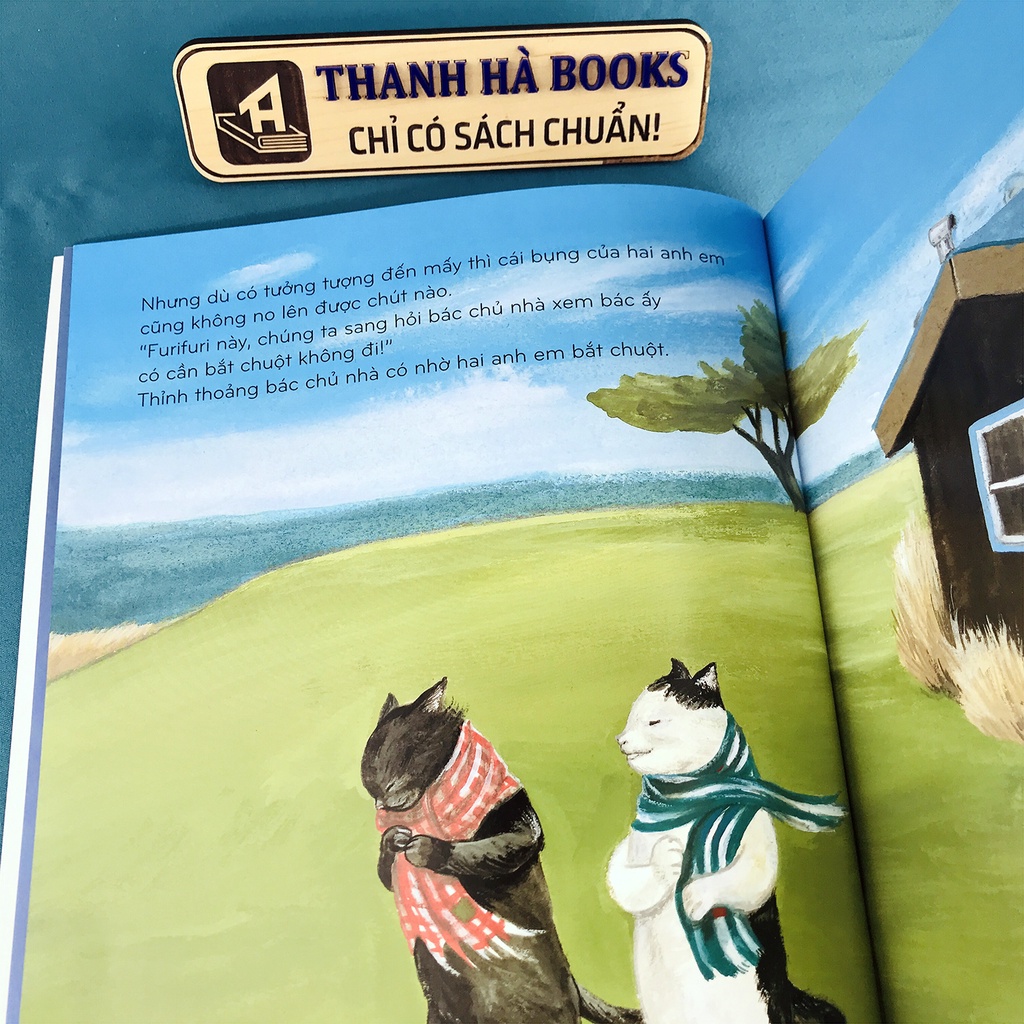 Sách - Tranh Truyện Ehon Nhật Bản - Rukkio và Furifuri - Hai chú mèo thú vị - Tác giả Naoko Shono (Bộ 2 quyển)