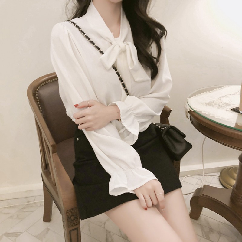 Áo Sơ Mi Cổ Nơ Hàn Quốc - Tikbook Store