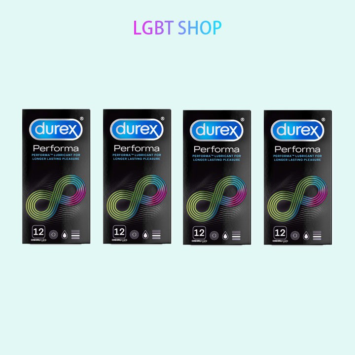 [Sỉ durex][COMBO] 4 hộp Bao cao su KÉO DÀI THỜI GIAN Durex Performa - 48 bao