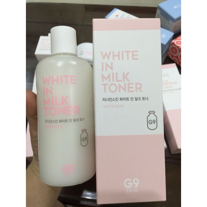 Nước hoa hồng G9 Skin White In Milk Toner 300ml