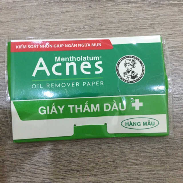 Giấy thấm dầu kiểm soát nhờn giúp ngăn ngừa mụn Acnes Oil Remover Paper