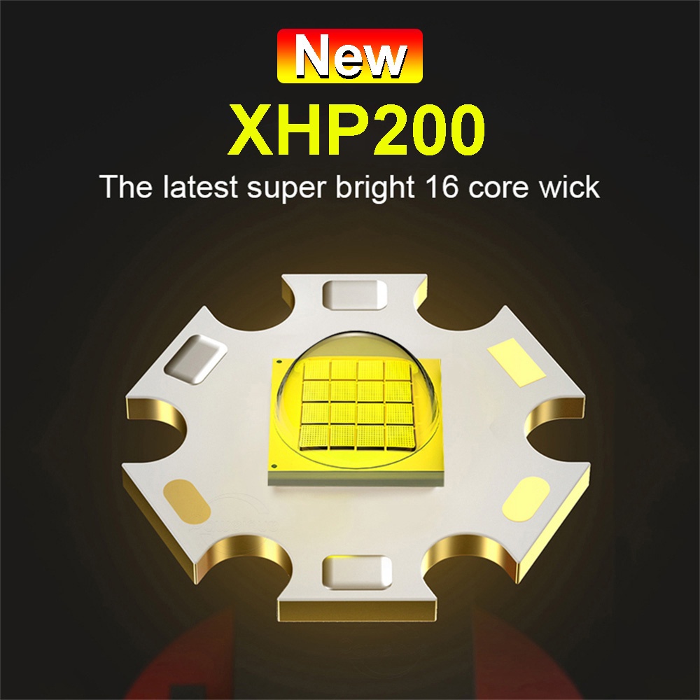 1000000Đèn Pin XHP200 LED 500M Chống Thấm Nước L2 C8 Hunting 18650