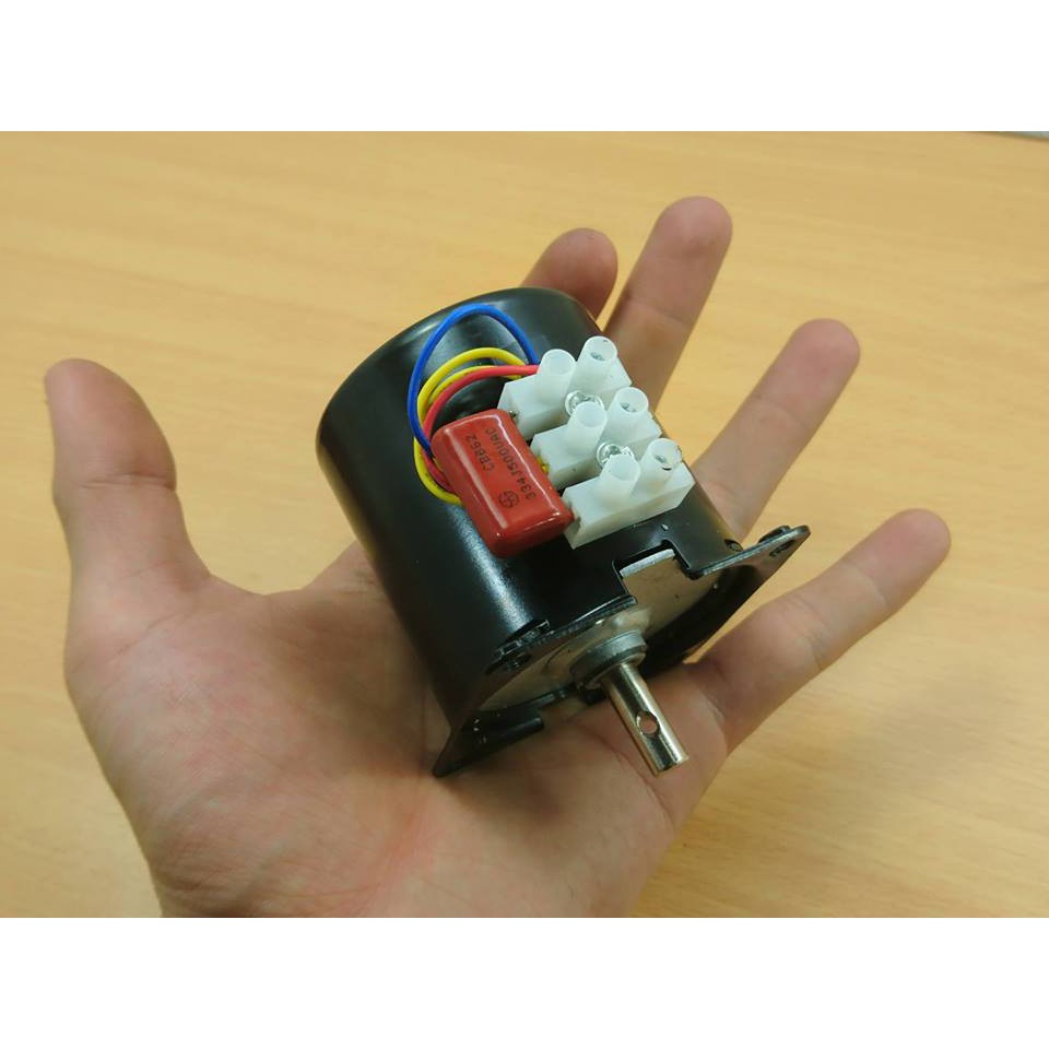 Động cơ giảm tốc 220v trục 7mm