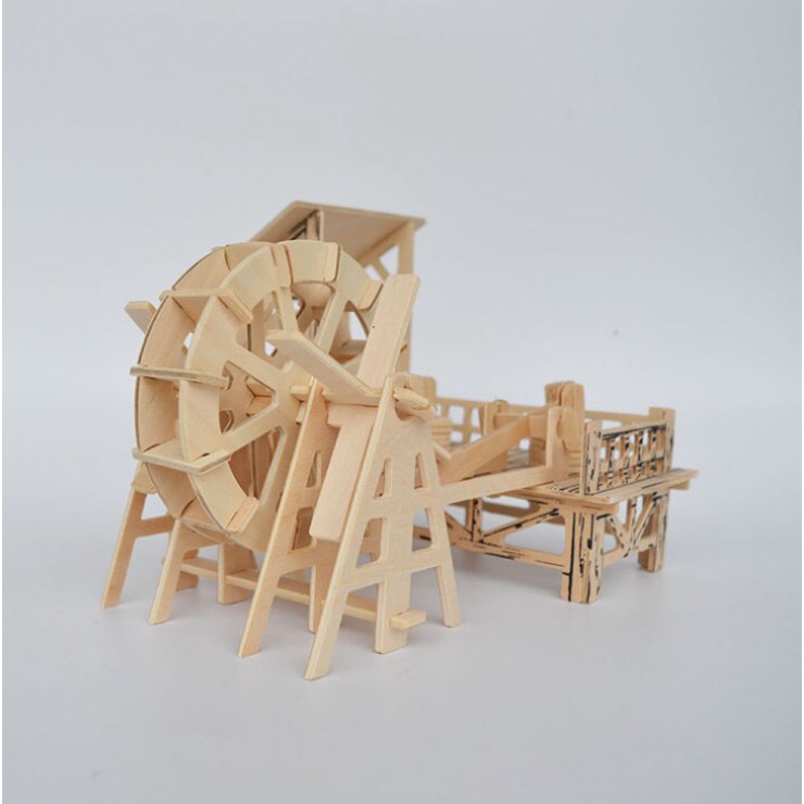 Mô hình lắp ráp gỗ 3D Bánh Xe Nước WATERING WHEEL