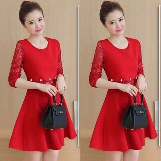 Đầm xoè phối ren cao cấp